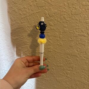 Blue and Yellow Character Pen